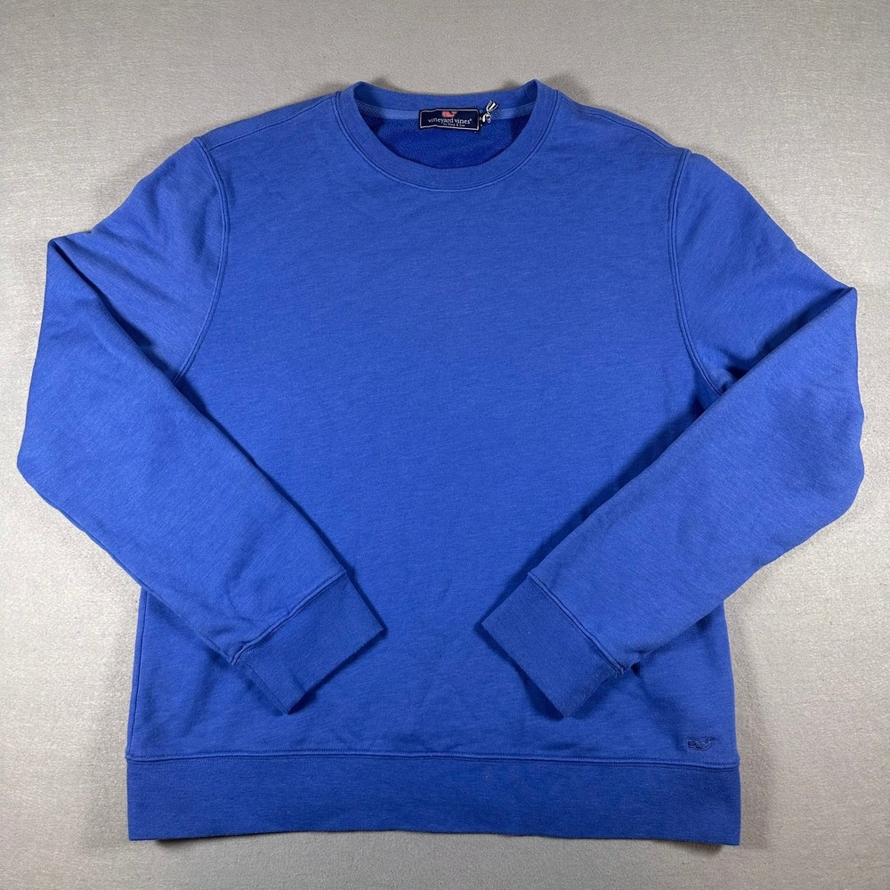 Vineyard Vines Crewneck Sweatshirt Mens M Blue Pullover Long Sleeve Whale‎ Logo